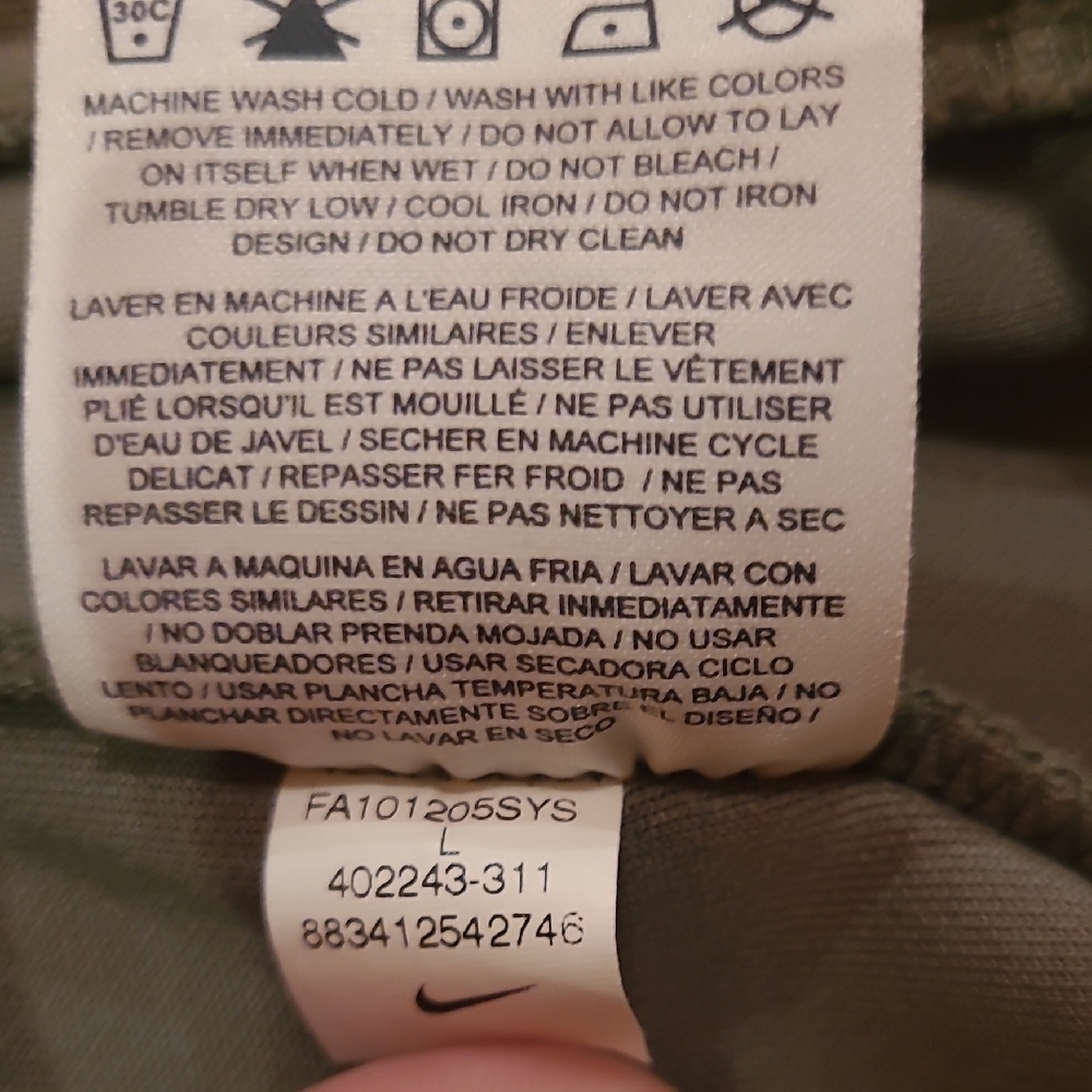 Nike Men's Olive Full Zip Track Jacket Large - Picture 5 of 7
